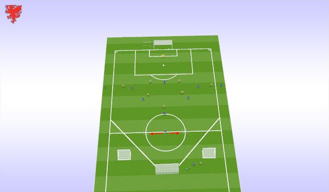 Football/Soccer Session Plan Drill (Colour): Specific (8v7)