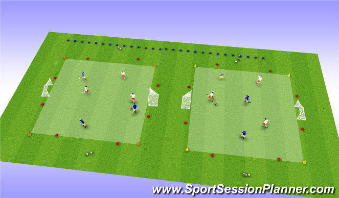 Football/Soccer Session Plan Drill (Colour): Small-Sided Games Tournament 3v3
