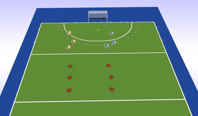 Hockey Session Plan Drill (Colour): Warming-up