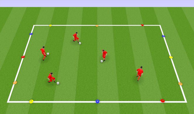 Football/Soccer Session Plan Drill (Colour): Warm Up