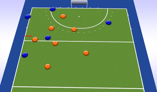 Hockey Session Plan Drill (Colour): LF line