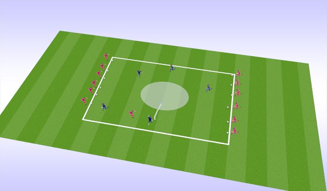 Football/Soccer Session Plan Drill (Colour): Cops and Robbers