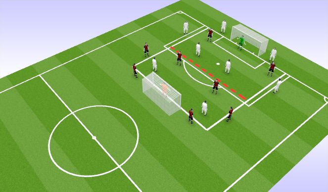 Football/Soccer Session Plan Drill (Colour): 8v8 (4v4)