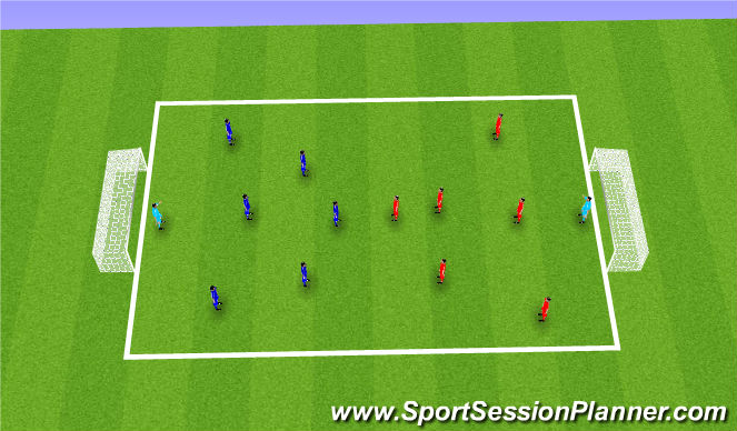 Football/Soccer Session Plan Drill (Colour): Teamwork
