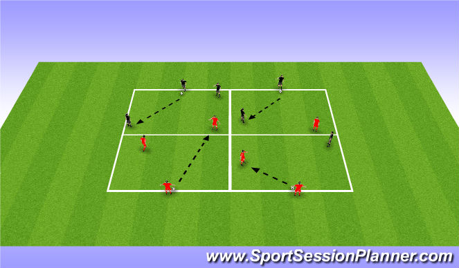 Football/Soccer Session Plan Drill (Colour): Passing