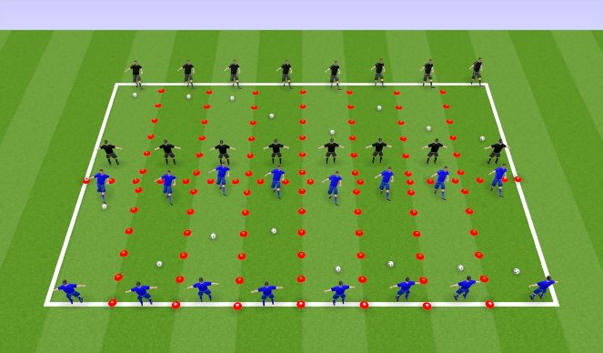Football/Soccer Session Plan Drill (Colour): Warm Up - Passing Technique