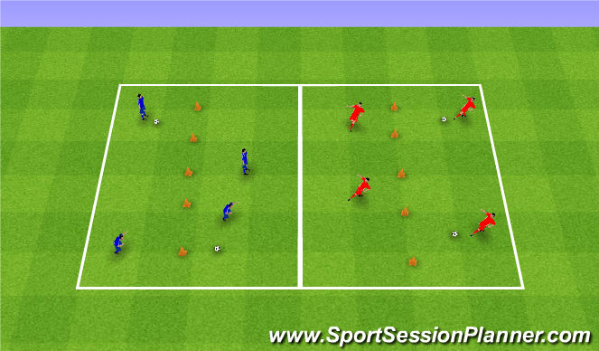 Football/Soccer Session Plan Drill (Colour): Break the wall