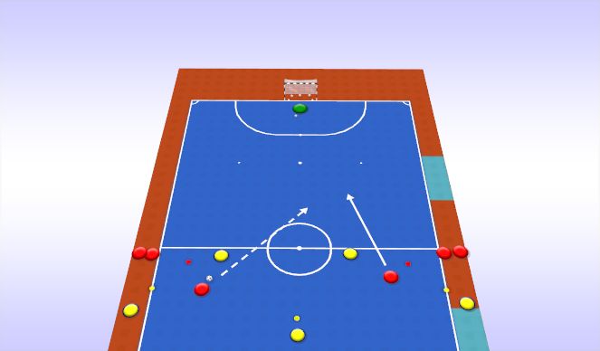 Futsal Session Plan Drill (Colour): Appel profondeur
