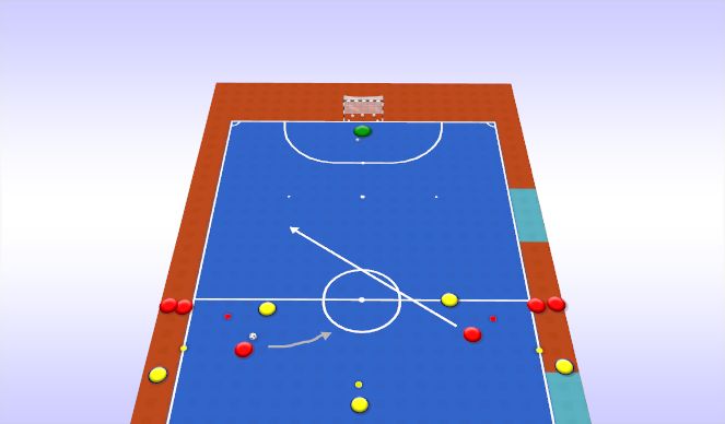 Futsal Session Plan Drill (Colour): Diagonale
