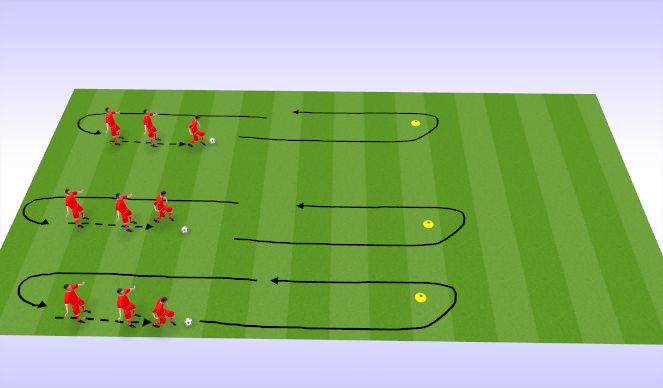 Football/Soccer Session Plan Drill (Colour): Water Under the Bridge