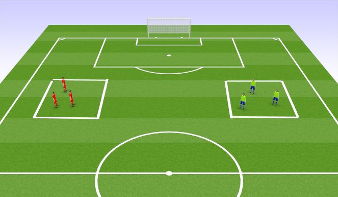 Football/Soccer Session Plan Drill (Colour): Long passing