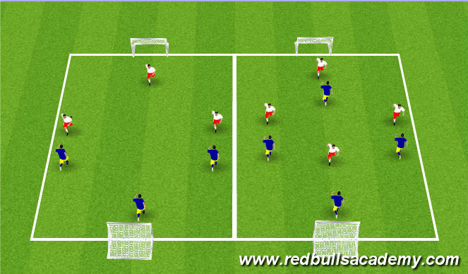 Football/Soccer Session Plan Drill (Colour): SSG