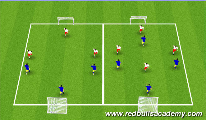 Football/Soccer Session Plan Drill (Colour): SSG