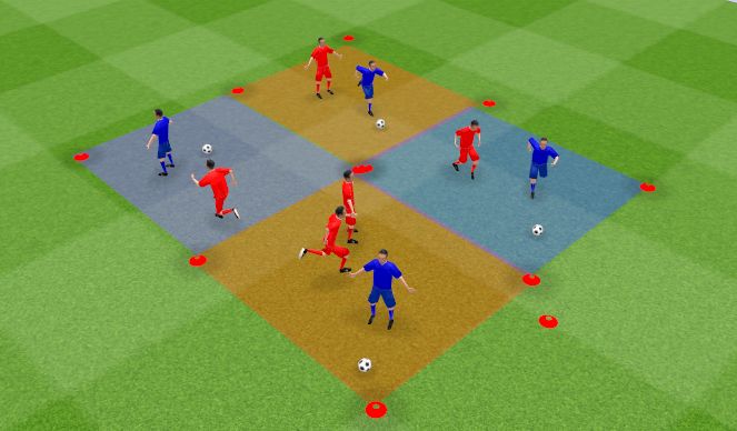 Football/Soccer Session Plan Drill (Colour): Animation 2