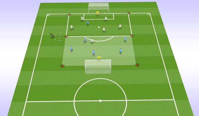 Football/Soccer Session Plan Drill (Colour): King Louis