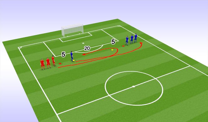 Football/Soccer Session Plan Drill (Colour): SAQ - Chelsea Agility