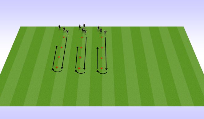 Football/Soccer Session Plan Drill (Colour): Dünaamiline soojendus