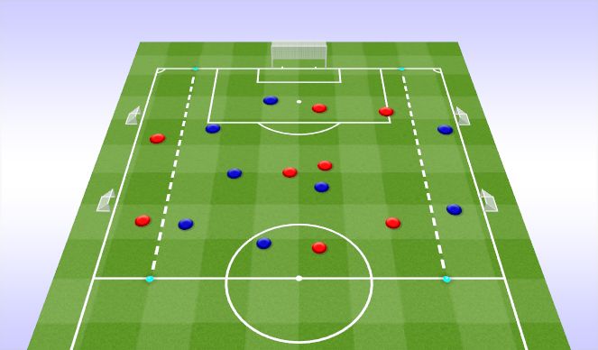 Football/Soccer Session Plan Drill (Colour): 8v8