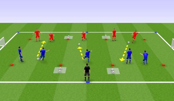 Football/Soccer Session Plan Drill (Colour): Warm Up