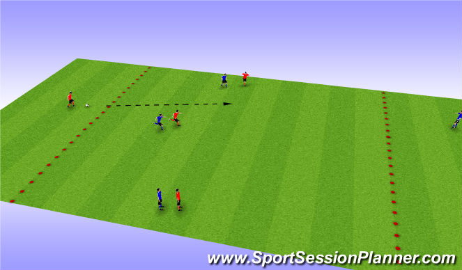 Football/Soccer Session Plan Drill (Colour): Possession and movement