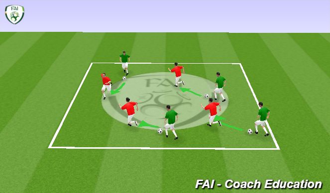 Football/Soccer Session Plan Drill (Colour): Dribbling Activation