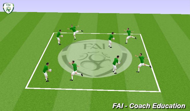 Football/Soccer Session Plan Drill (Colour): Warm Up