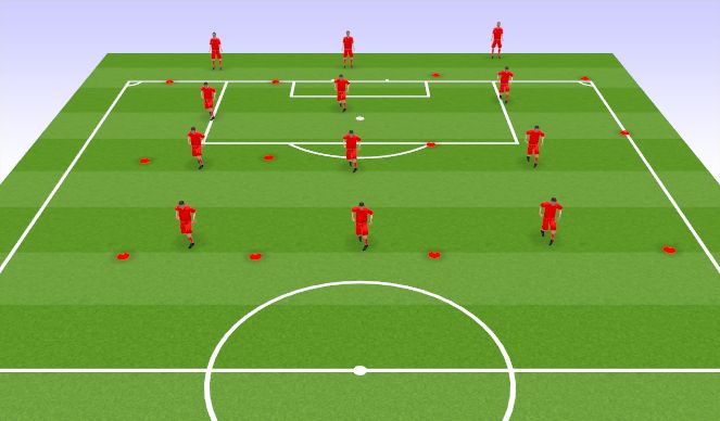 Football/Soccer Session Plan Drill (Colour): Warmup/Dynamic strecth 