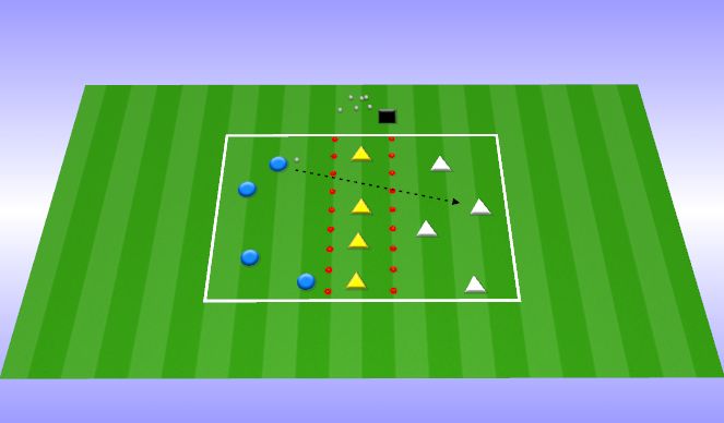 Football/Soccer Session Plan Drill (Colour): 3 Team Possession Game
