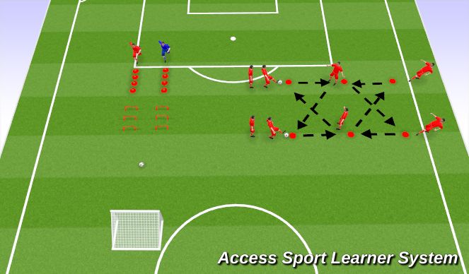 Football/Soccer Session Plan Drill (Colour): Warm-up