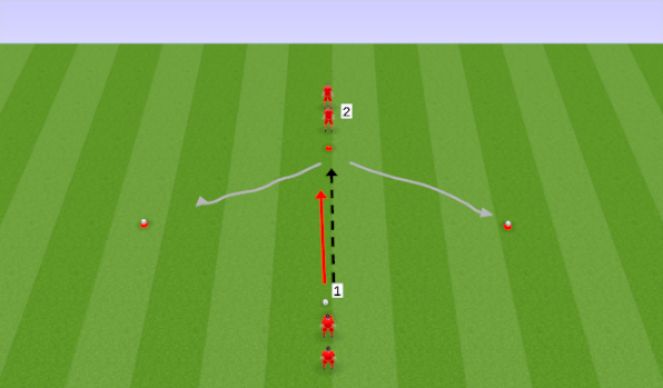 Football/Soccer Session Plan Drill (Colour): 1v1 Chase (Opposed)