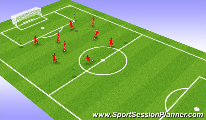 Fútbol Ejercicio del Plan de Sesiones (Color): Warm-Up