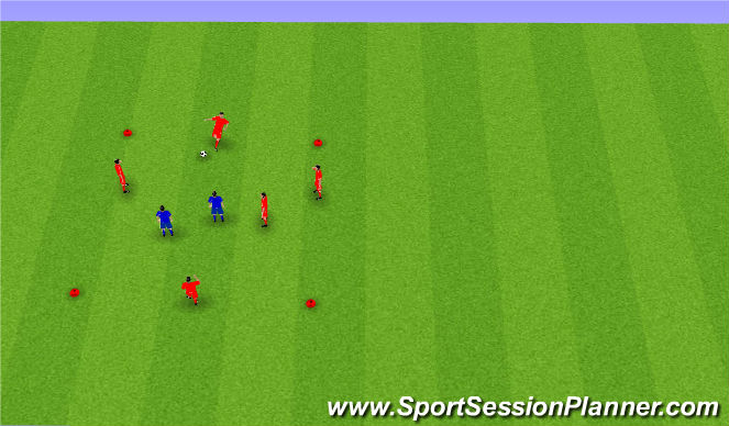Fútbol Ejercicio del Plan de Sesiones (Color): Exercise 1