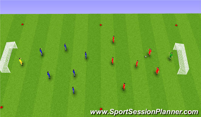 Fútbol Ejercicio del Plan de Sesiones (Color): Game Play