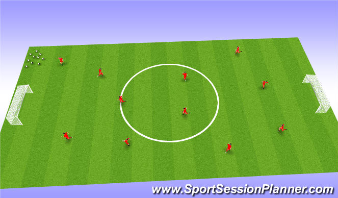 Football/Soccer Session Plan Drill (Colour): warm up