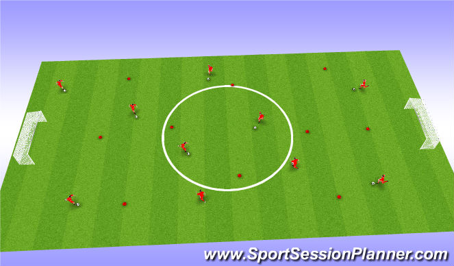 Football/Soccer Session Plan Drill (Colour): technique