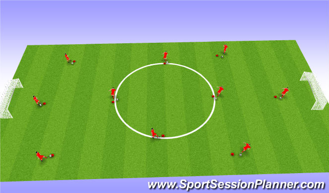 Football/Soccer Session Plan Drill (Colour): fun game