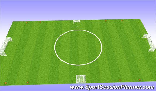 Football/Soccer Session Plan Drill (Colour): goals