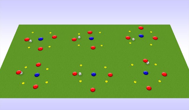 Football/Soccer Session Plan Drill (Colour): Rondo 3v1