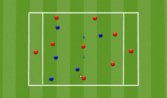 Football/Soccer Session Plan Drill (Colour): KEEPING POSSESSION WITH TRANSITIONAL PRESSING