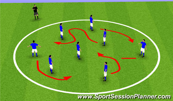 Football/Soccer Session Plan Drill (Colour): Warm up - Letters and numbers