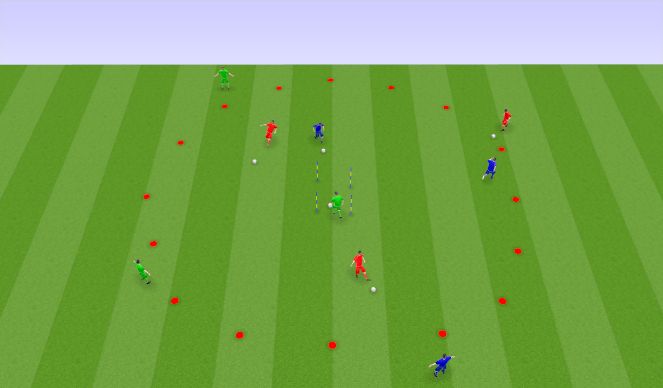 Football/Soccer Session Plan Drill (Colour): Technical Circle 1