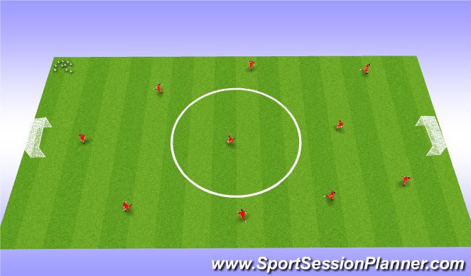 Football/Soccer Session Plan Drill (Colour): Warm Up