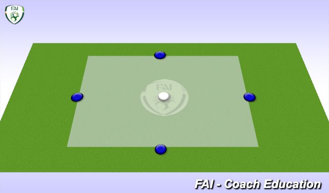 Football/Soccer Session Plan Drill (Colour): Rondo 4v1