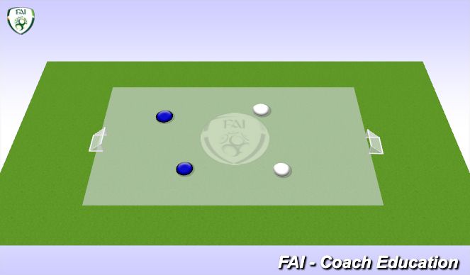 Football/Soccer Session Plan Drill (Colour): Welcome Game 2v2