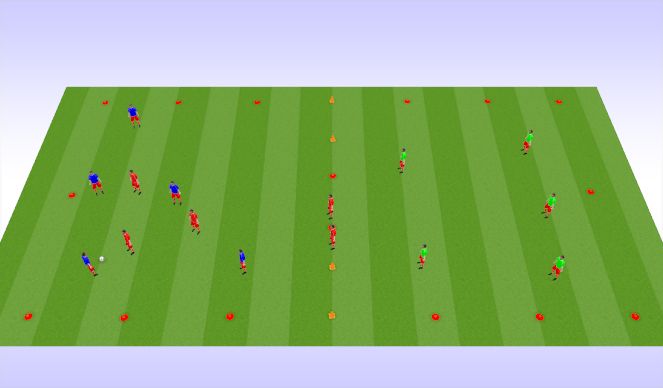 Football/Soccer Session Plan Drill (Colour): Channel Game