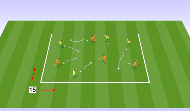 Football/Soccer Session Plan Drill (Colour): Warm Up P1