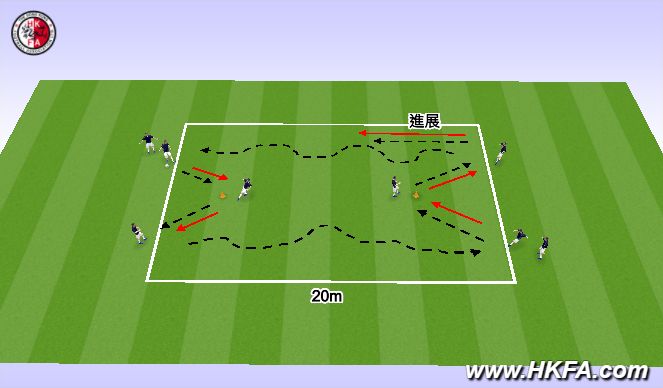 Football/Soccer Session Plan Drill (Colour): Warming up