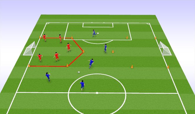 Football/Soccer Session Plan Drill (Colour): Small sided game