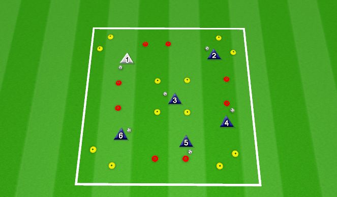 Football/Soccer Session Plan Drill (Colour): Technical Introduction- Ball Mastery