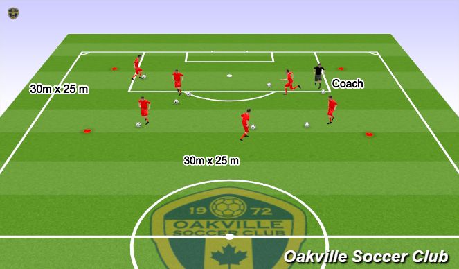 Football/Soccer Session Plan Drill (Colour): Ball Mastery warm up